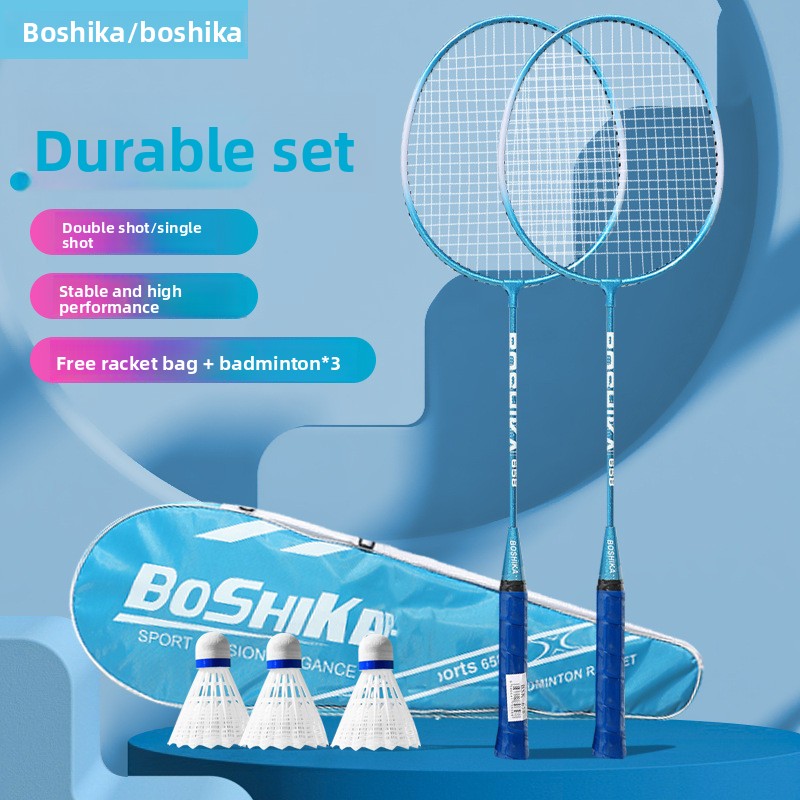 Badminton Photo - Durable Genuine Feather Badminton Racket with