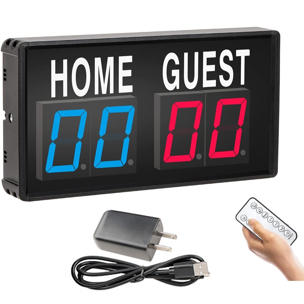 Badminton Score - Portable 4 Digit LED Scoreboard Digital