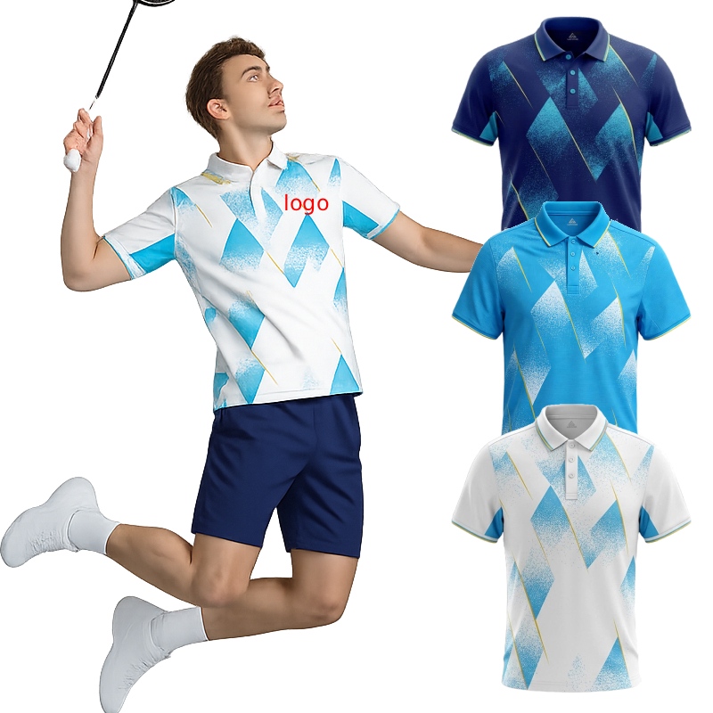 Badminton Jersey - Men's Badminton Polo Shirt Custom Logo
