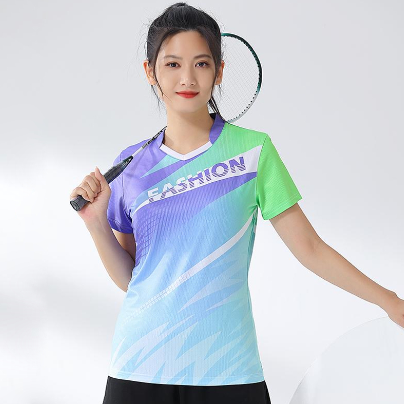 Badminton Jersey - Women Badminton Shirt Print Golf Wear