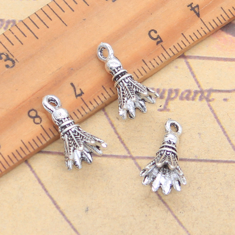 Badminton Photo - 20pcs Charms 3D Badminton Shuttlecock 16x9x9mm