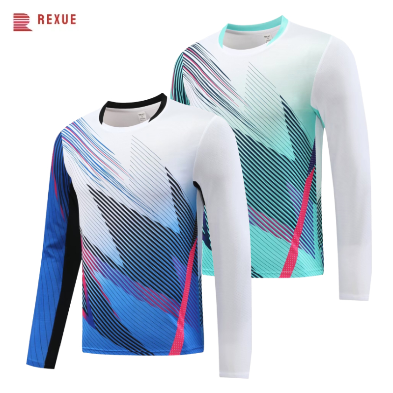 Badminton Jersey - Long Sleeve Badminton Shirt Unisex Table