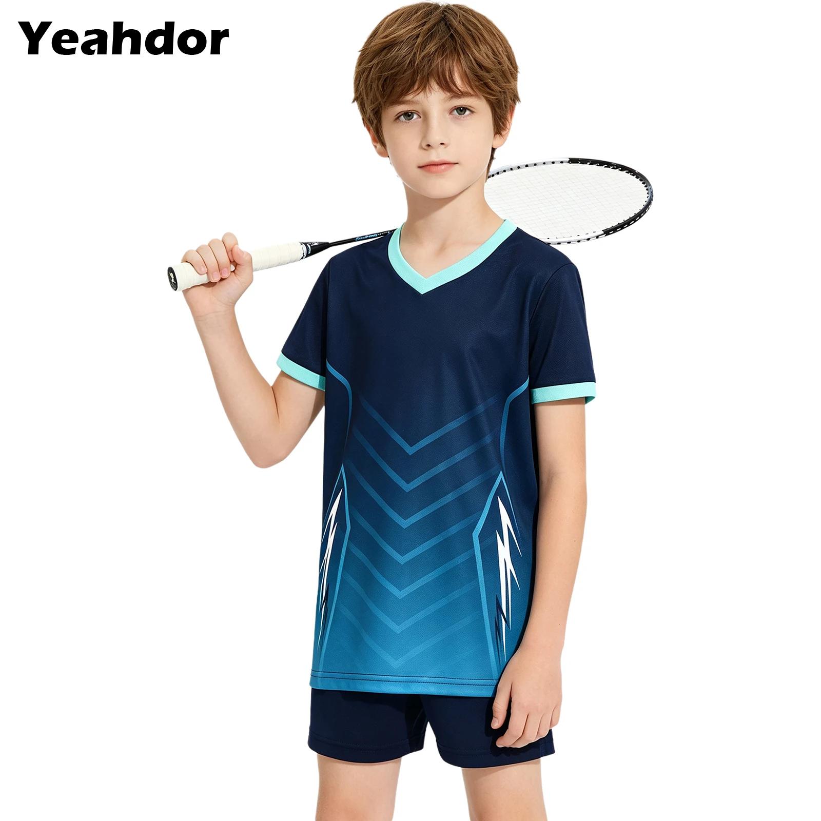 Kids Boys Girls Soccer Badmint - Badminton Jersey ulasan dan harga
