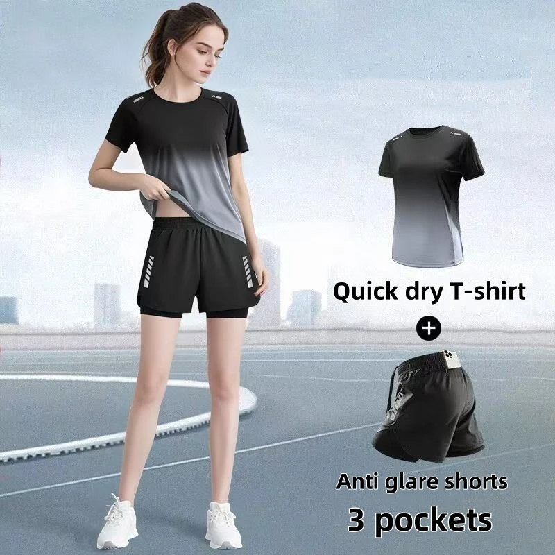 Women's sportswear set, runnin - Badminton Jersey ulasan dan harga