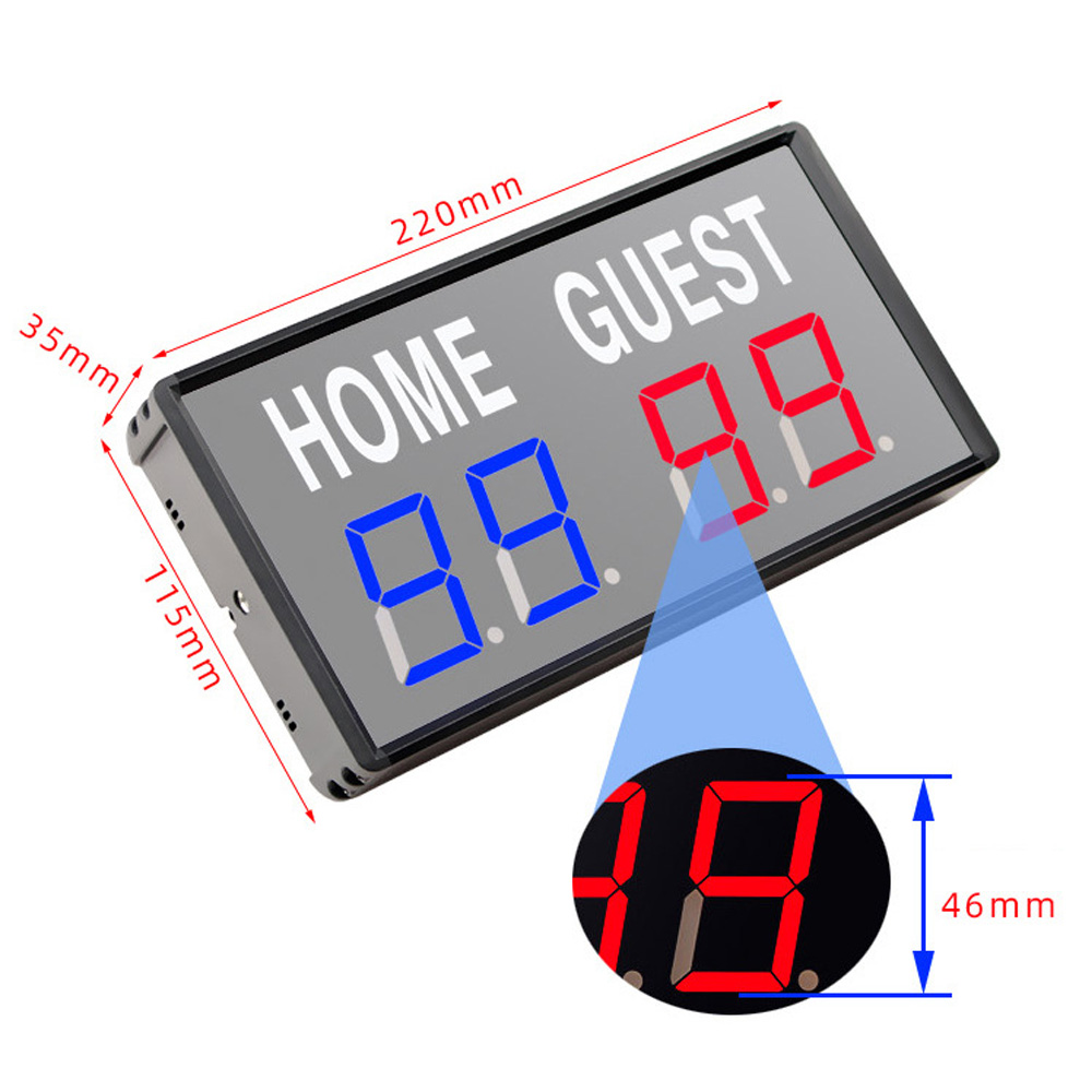 Portable 4 Digit LED Scoreboar - Badminton Score ulasan dan harga