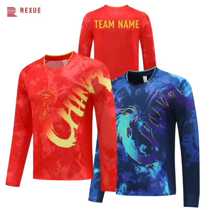 China Dragon Long Sleeve Table - Badminton Jersey ulasan dan harga