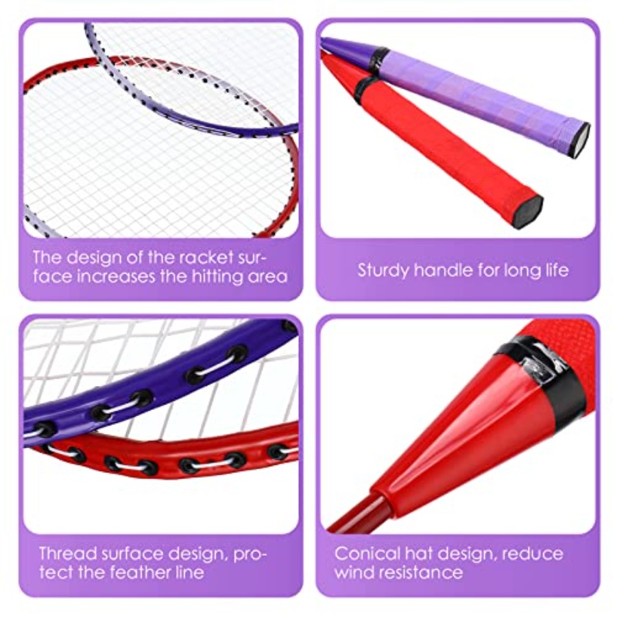 12 Pcs Badminton Rackets Set f - Nylon Shuttlecock 12 ulasan dan harga