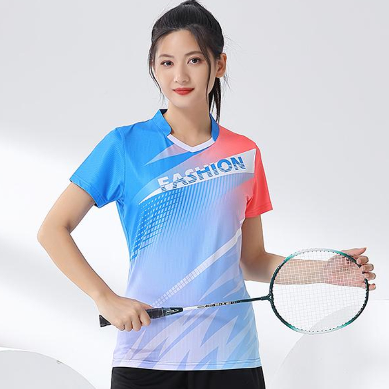 Women Badminton Shirt Print Go - Badminton Jersey ulasan dan harga
