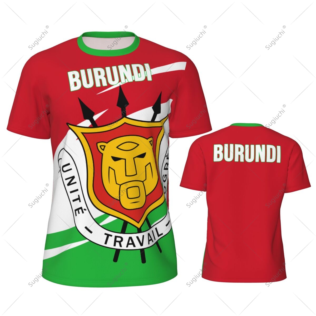 Burundi Flag Men Sports T-shir - Badminton Jersey ulasan dan harga